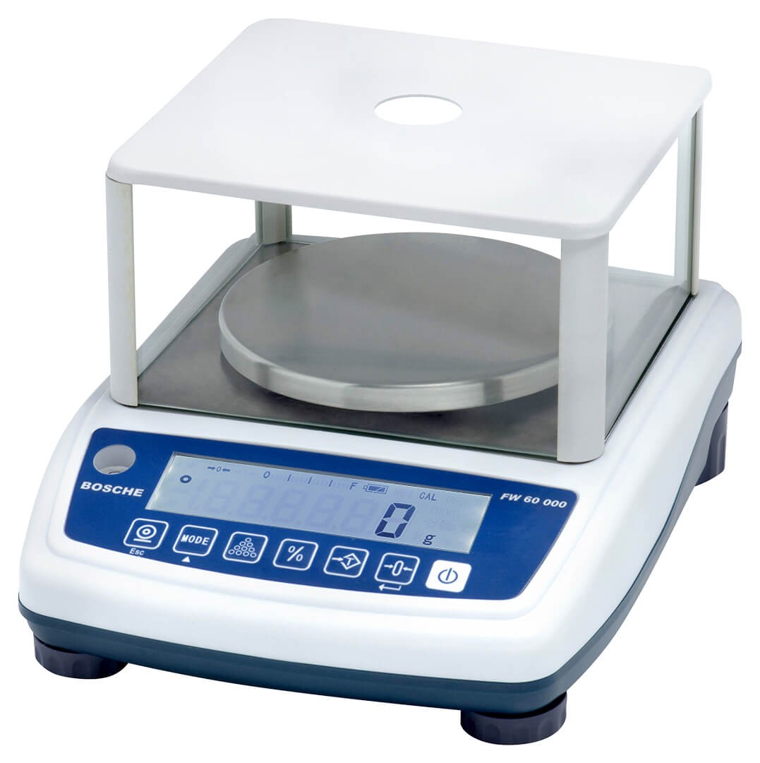 Feinwaage mit Schutzhaube