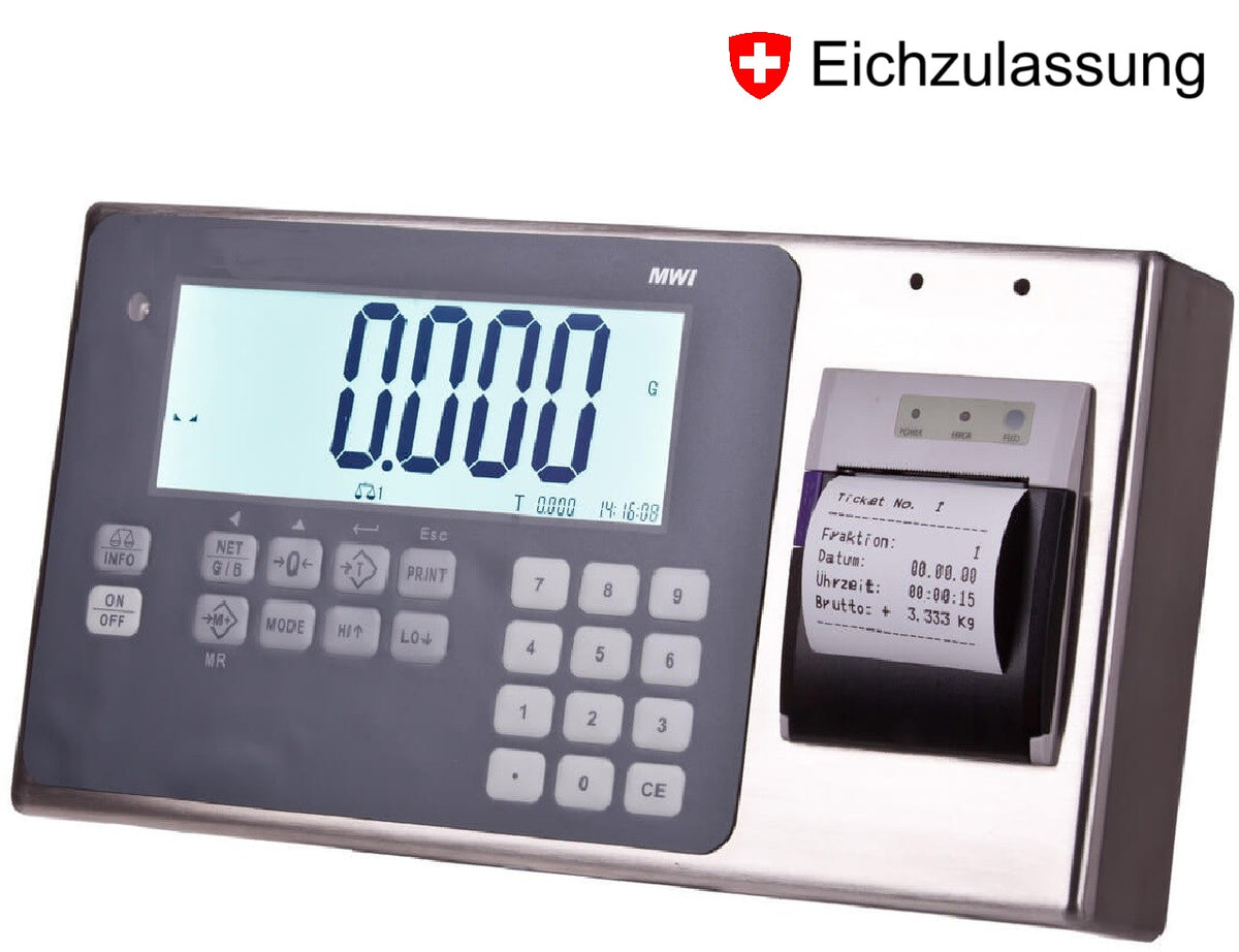MWI-D Wägeterminal mit Drucker für eichpflichtige Wägungen